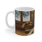 Acrylic French Bulldog - Winter Hearth | Ceramic Mug 11oz