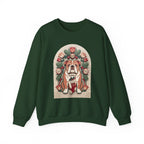 English Bulldog Folk Paper-Cut Christmas Crewneck Sweatshirt — primary view