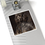 Poodle Medieval Knight Portrait Sticker, Dog Portrait Vinyl Decal, Kiss-Cut Sticker, Poodle Lover Gift