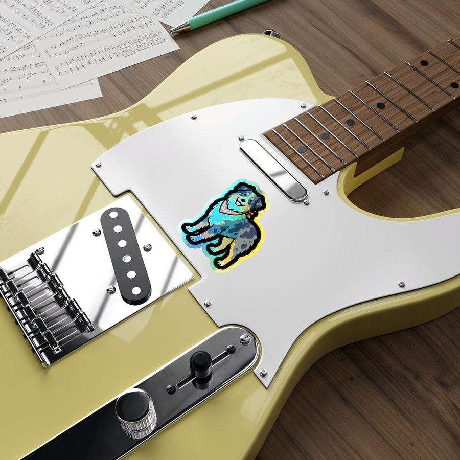 Pop Art Australian Shepherd Holo Sticker | Tritan