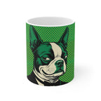 Boston Terrier Comic Pop Art Ceramic Mug 11oz | Premium Dog Art | Tritan