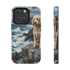 Acrylic Gallery Print Poodle - Coastal Cliffside | Tough Phone Case — secondary view