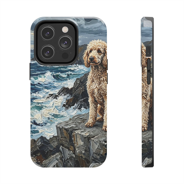 Acrylic Gallery Print Poodle - Coastal Cliffside | Tough Phone Case
