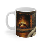 Acrylic English Bulldog - Winter Hearth | Ceramic Mug 11oz
