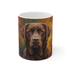 Labrador Retriever Cozy Set — 2-Piece Blanket + Mug Gift Set | Autumn Woods | Tritan