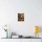 Beagle Medieval Knight Portrait Canvas Wall Art, Regal Dog Painting, Beagle Lover Gift, Stretched Canvas