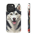 Siberian Husky Watercolor Wildflower Field Phone Case | Premium Dog Prints | Tritan — view 3 of 28