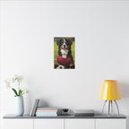 Bernese Mountain Dog Oil Painting Soccer Portrait Canvas Art | Berner Dog Gift | Pet Loss Memorial Wall Art Decor