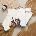 Husky Halloween Crewneck | Reaper Dog Crewneck Sweatshirt Gift