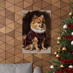 Pomeranian Renaissance Royal Portrait Matte Poster, Regal Dog Art Print, Pomeranian Lover Gift, Wall Art