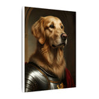 Golden Retriever Medieval Knight Portrait Canvas Wall Art, Regal Dog Painting, Golden Retriever Lover Gift, Stretched Canvas