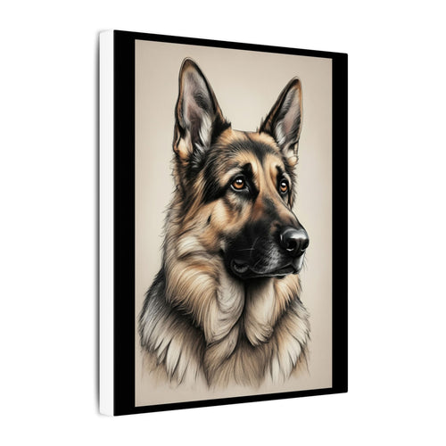 German Shepherd Watercolor Canvas Print, GSD Dog Wall Art, Pet Lover Gift, Home Decor Art for Dog Owners, Dog Memorial Gift, Large Canvas