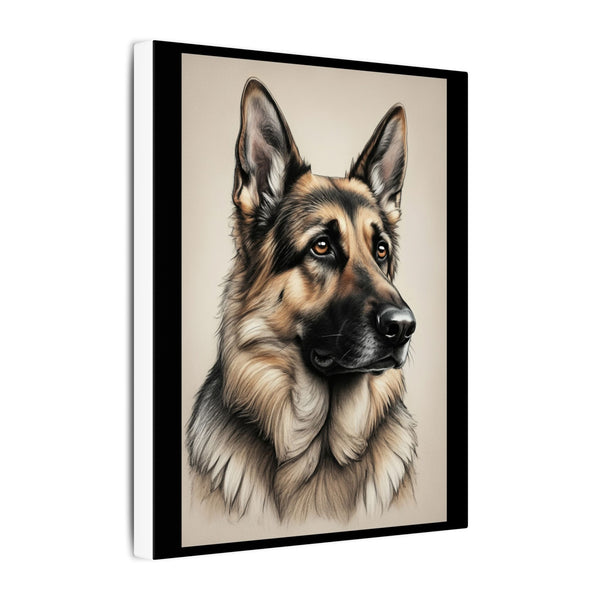 German Shepherd Watercolor Canvas Print, GSD Dog Wall Art, Pet Lover Gift, Home Decor Art for Dog Owners, Dog Memorial Gift, Large Canvas