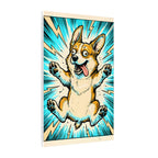 Corgi Pop Art Stretched Canvas Wall Art | Vibrant Corgi Decor Gift for Dog Lovers | Modern Pet Portrait