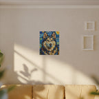 Siberian Husky Post-Impressionist Oil Painting Canvas Art | Dog Wall Decor