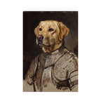 Labrador Retriever Medieval Knight Portrait Matte Poster, Regal Dog Art Print, Labrador Retriever Lover Gift, Wall Art