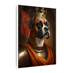 Boxer Kings & Queens Royal Portrait Canvas Wall Art, Regal Dog Painting, Boxer Lover Gift, Stretched Canvas