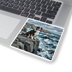 Acrylic Gallery Print Australian Shepherd - Coastal Cliffside | Kiss-Cut Stickers — view 7 of 12