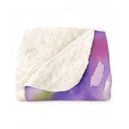 Dachshund Watercolor Lavender Fields Throw Blanket | Premium Dog Art | Tritan