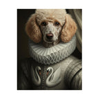 Poodle Renaissance Royal Portrait Matte Poster, Regal Dog Art Print, Poodle Lover Gift, Wall Art