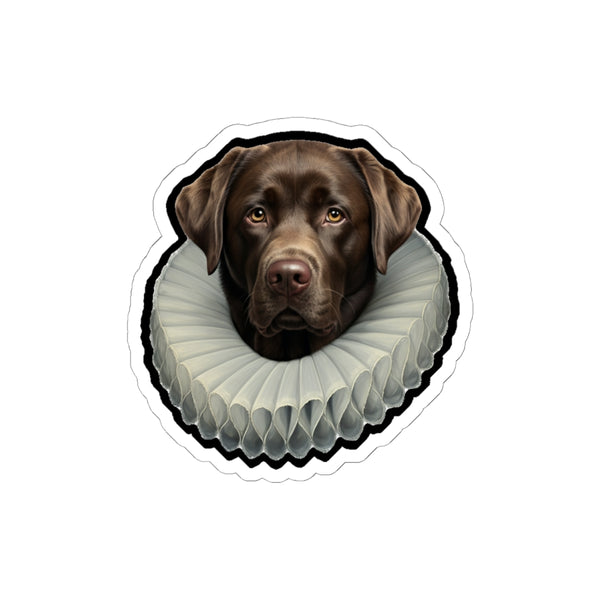 Labrador Retriever Renaissance Royal Portrait Sticker, Dog Portrait Vinyl Decal, Kiss-Cut Sticker, Labrador Retriever Lover Gift