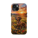 Dachshund Acrylic Gallery Print Sunset Prairie Phone Case | Premium Dog Prints | Tritan — view 5 of 24