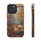 Acrylic Pomeranian - Autumn Woods | Tough Phone Case