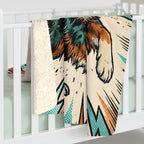 Australian Shepherd Comic Pop Art Throw Blanket | Premium Dog Art | Tritan