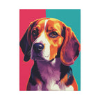 Beagle Pop Art Canvas Print, Vibrant Dog Wall Art, Modern Pet Decor, Fun Beagle Lover Gift