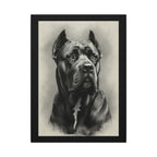 Cane Corso Charcoal Portrait Canvas Print, Dog Wall Art, Pet Memorial Gift, Dog Lover Decor, Black & White Dog Mom Gift