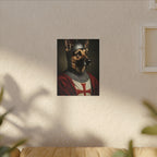 German Shepherd Medieval Knight Portrait Canvas Wall Art, Regal Dog Painting, German Shepherd Lover Gift, Stretched Canvas