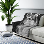 Siberian Husky Cozy Set — 2-Piece Blanket + Mug Gift Set | Charcoal | Tritan