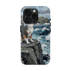 Australian Shepherd Acrylic Gallery Print Coastal Cliffside Phone Case | Premium Dog Prints | Tritan — view 6 of 28