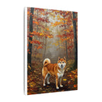 Shiba Inu Acrylic Painting Canvas Wall Art | Autumn Woods Dog Decor | Cute Shiba Gift for Dog Lovers | Pet Portrait Print