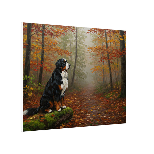 Bernese Mountain Dog Wall Art | Stretched Canvas Print | Dog Lover Gift | Pet Portrait | Acrylic Painting Style Decor