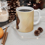 Poodle Low Poly Monochrome Gold Ceramic Mug 11oz | Dog Lover Gift