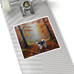 Acrylic Siberian Husky - Autumn Woods | Kiss-Cut Stickers