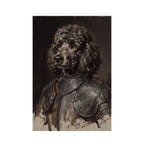 Poodle Medieval Knight Portrait Matte Poster, Regal Dog Art Print, Poodle Lover Gift, Wall Art