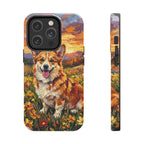Corgi Acrylic Gallery Print Sunset Prairie Phone Case | Premium Dog Prints | Tritan — secondary view