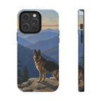 Acrylic German Shepherd - Mountain Overlook | Tough Phone Case
