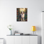 Australian Shepherd Stained Glass Wall Art, Aussie Dog Lover Gift, Pet Portrait Canvas Print Decor