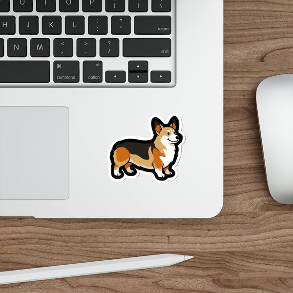 Pop Art Corgi Sticker | Tritan — Lifestyle View