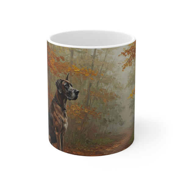 Acrylic Great Dane - Autumn Woods | Ceramic Mug 11oz