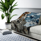 Beagle Acrylic Gallery Print Coastal Cliffside Throw Blanket | Premium Dog Prints | Tritan — view 8 of 9