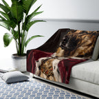 German Shepherd Kings & Queens Royal Portrait Regal Throw Blanket | Premium Dog Art | Tritan