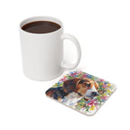 Beagle Watercolor Butterfly Bloom Drink Coaster | Premium Dog Art | Tritan