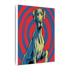 Great Dane Comic Art Canvas Print - Dynamic Pop Art Dog Wall Decor with Retro Halftone Style