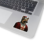 German Shepherd Medieval Knight Portrait Sticker, Dog Portrait Vinyl Decal, Kiss-Cut Sticker, German Shepherd Lover Gift