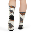 Rottweiler Socks | Fun All Over Print Dog Socks | Rottie Mom Gift | Cute Crew Socks for Dog Lovers | Stocking Stuffer