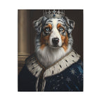 Australian Shepherd Renaissance Royal Portrait Canvas Wall Art, Regal Dog Painting, Australian Shepherd Lover Gift, Stretched Canvas